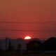 Electricity pylons at sunset